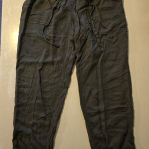 Women's Dark Green Drawstring Pants
